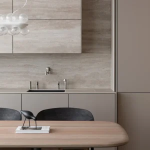 Custom Modern Full 3D Interior Design Kitchen Furniture Compact Pantry Units Lacquer Folding Kitchen Cabinet