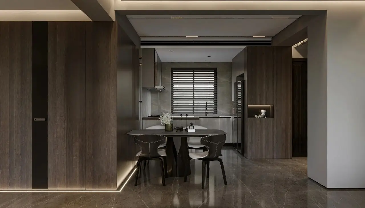 Apartment Villa Design Kitchen Cabinet Design Interior Design of High-Volume Villas Sofa Wine Cabinet Living Room - Image 10