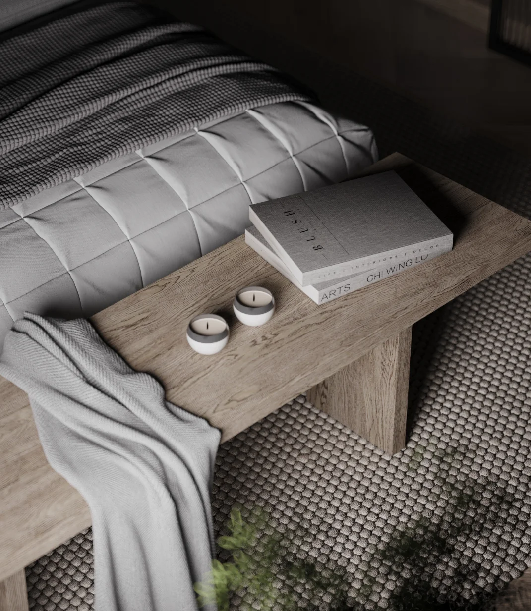 Apartment Villa Design Wardrobe Design Interior Design of High-Volume Villas Bedroom Glass Door Cabinet Dark Wabi-Sabi Style - Image 11