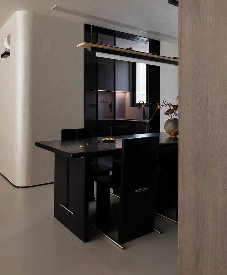 Modern Glossy Minimalism Solid Wood Kitchen Cabinet Home Improvement Panel Cupboard Design for Villa Apartment Dining Room Sets - Image 9