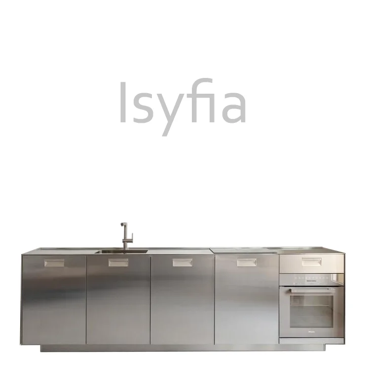 Durable Customized Solid Stainless Steel Countertop Storage Modular Kitchen Cabinet Kitchen Cabinet for Restaurant B&B Hotel - Image 12