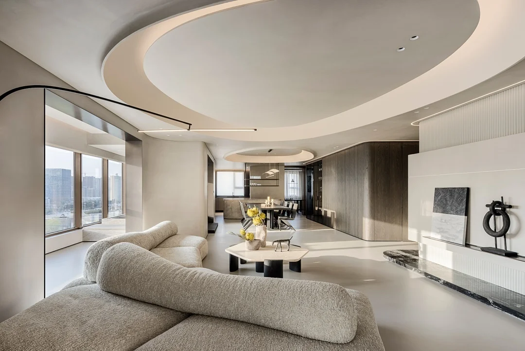 Apartment Villa Design Kitchen Cabinet Design Interior Design of High-Volume Villas Sofa Wine Cabinet Living Room - Image 7