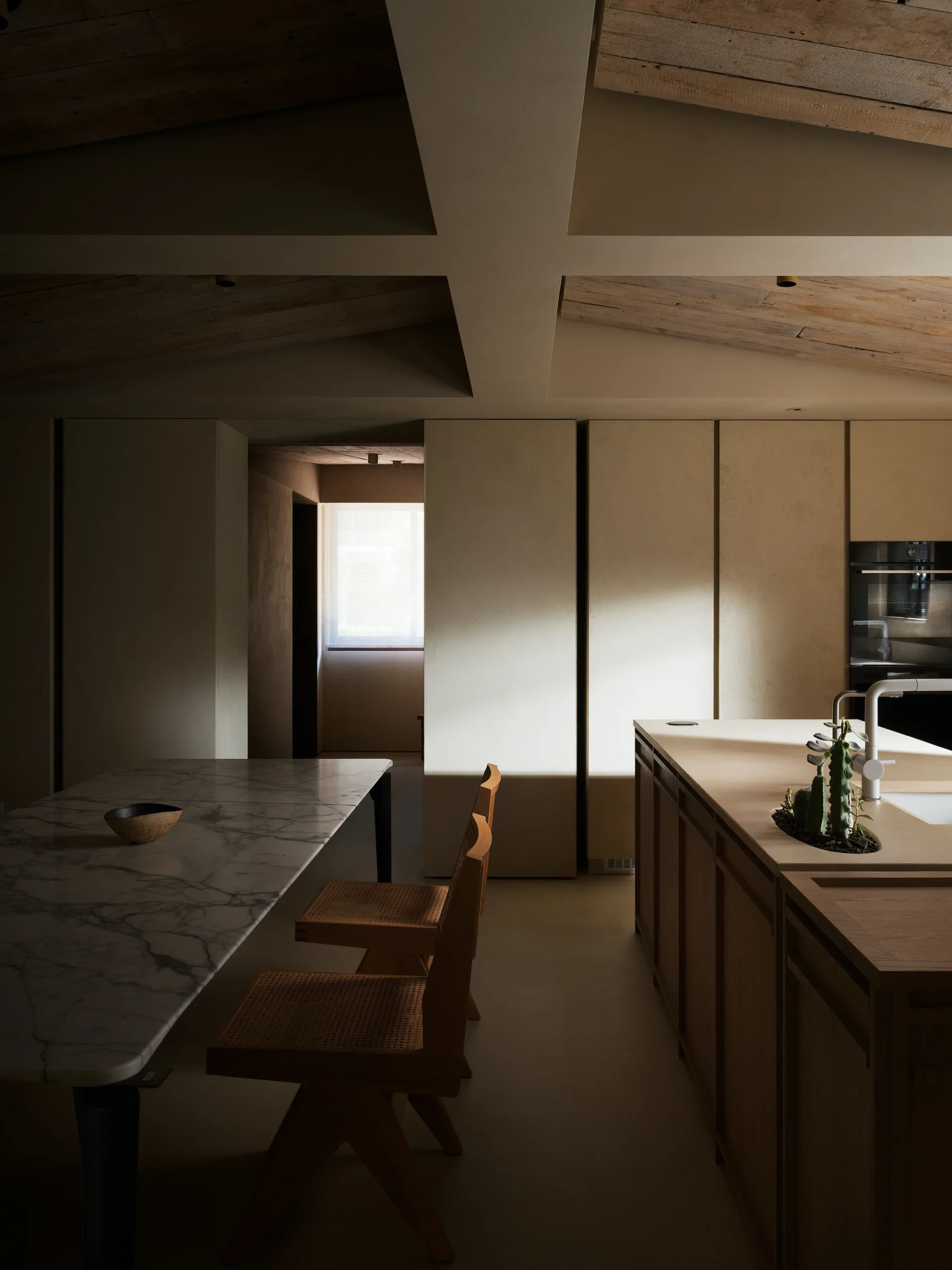 Solid Wood Minimalism Pantry Furniture for Kitchen Home Custom Design Kitchen Cabinet with Island Table - Image 6