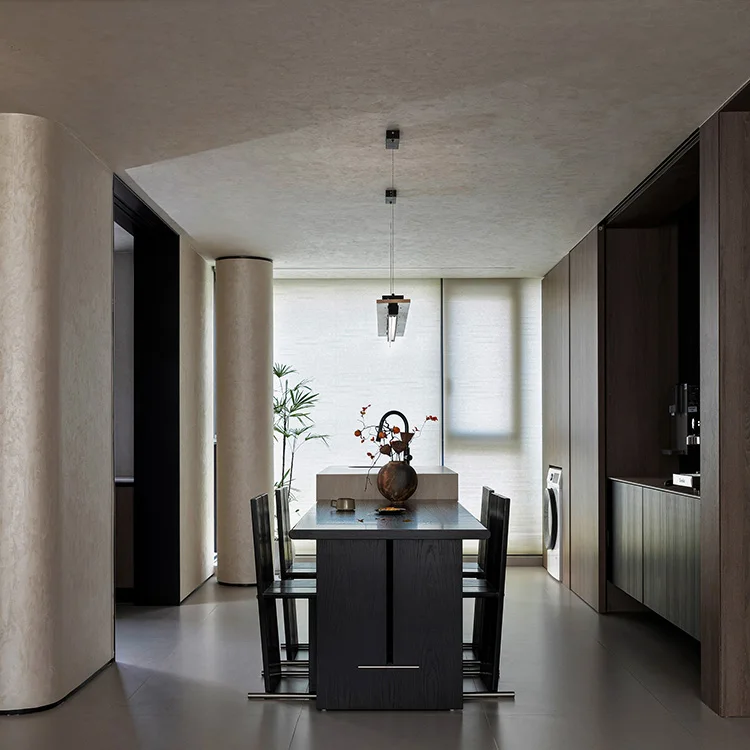 Modern Glossy Minimalism Solid Wood Kitchen Cabinet Home Improvement Panel Cupboard Design for Villa Apartment Dining Room Sets - Image 3