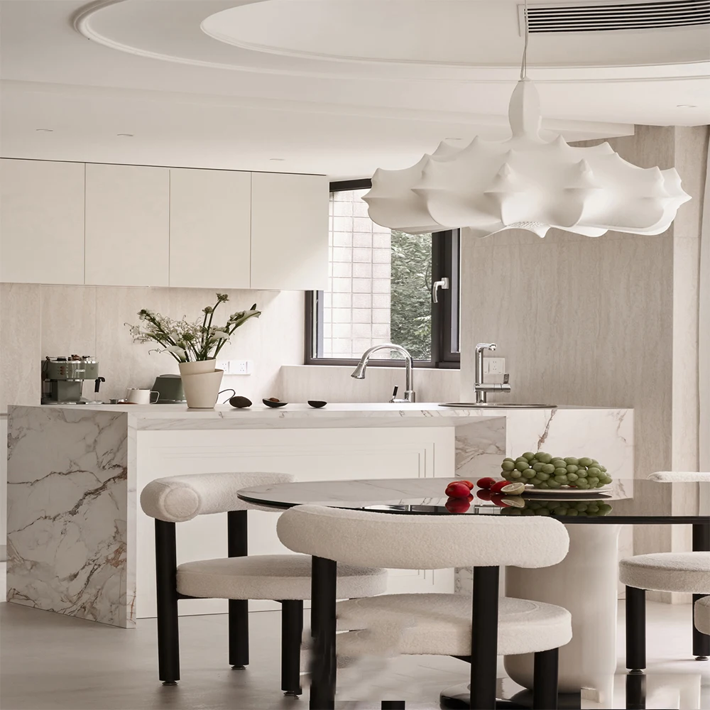 Modern Solid Wood Cabinet Handles with Marble Aluminium Pole Seamless Base Kitchen Storage From China - Image 8