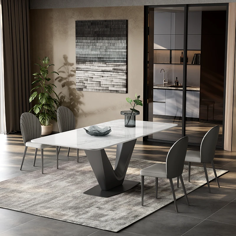 Italian Design Foshan Furniture Dinning Room Sets Luxury Modern Dining Table Set Luxury - Image 2
