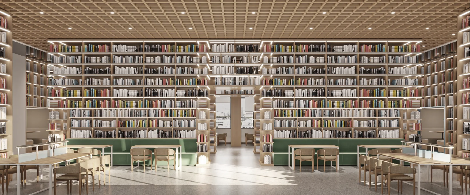 Library Bookshelf Steel Bookshelves for Archives Reading Room Bookshelves Bookstore Bookshop Book Wall StudyRoom Cultural Center - Image 6