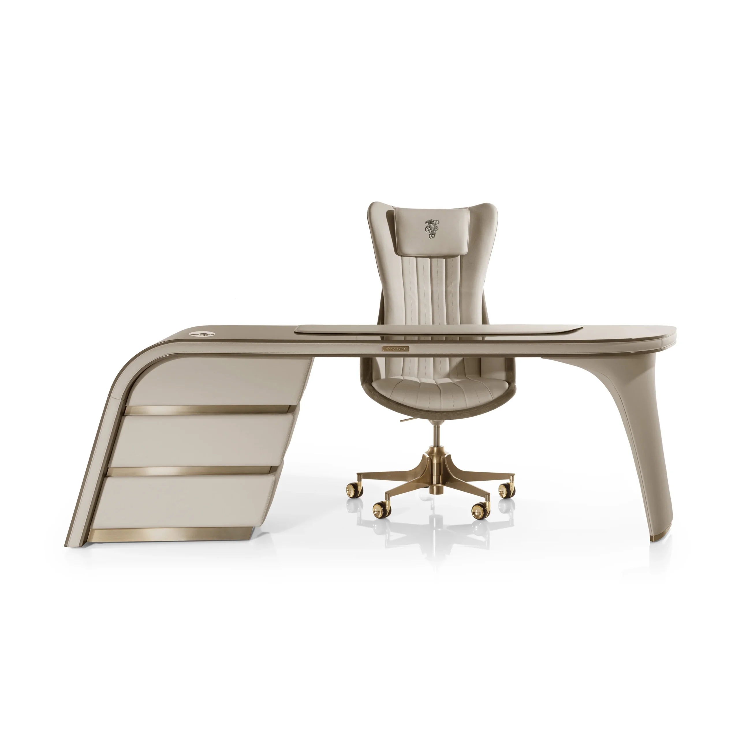 Italian Designer Contemporary Office Desk Simple Luxury Creative Plate Material Modern Fashion Special-Shaped Boss Desk - Image 5
