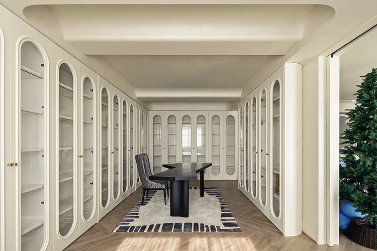 Modern Solid Wood Kitchen Cabinet Set Painted Door Panel Surface Treatment for Island Furniture Apartments Villas Includes Hinge - Image 8