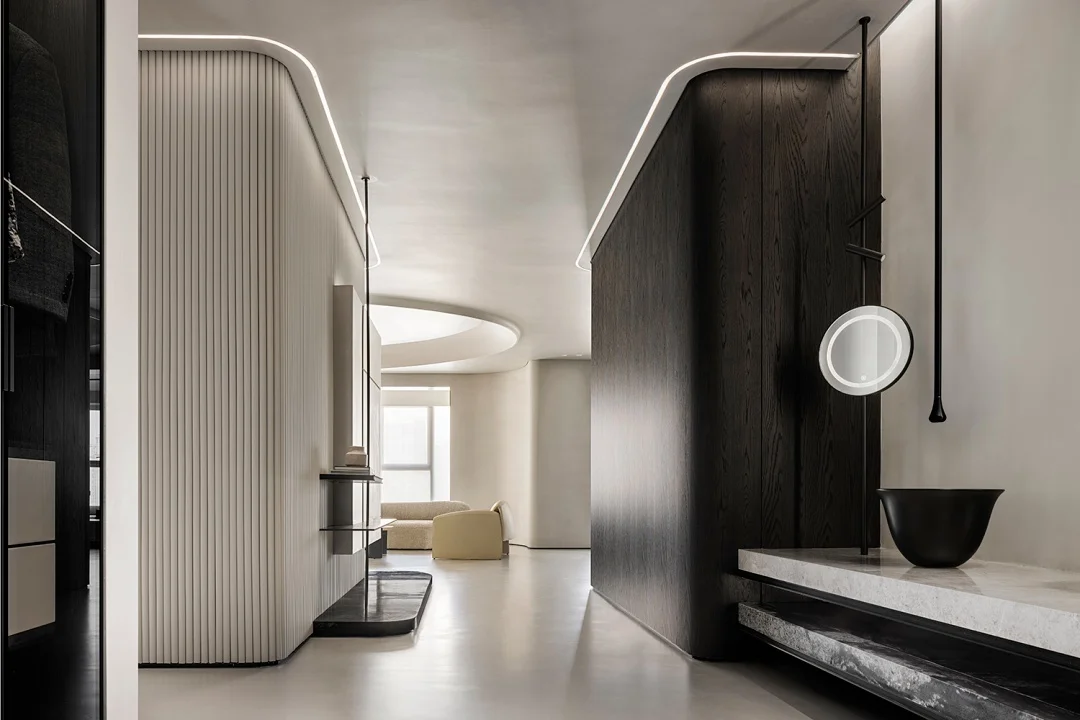 Apartment Villa Design Kitchen Cabinet Design Interior Design of High-Volume Villas Sofa Wine Cabinet Living Room - Image 11