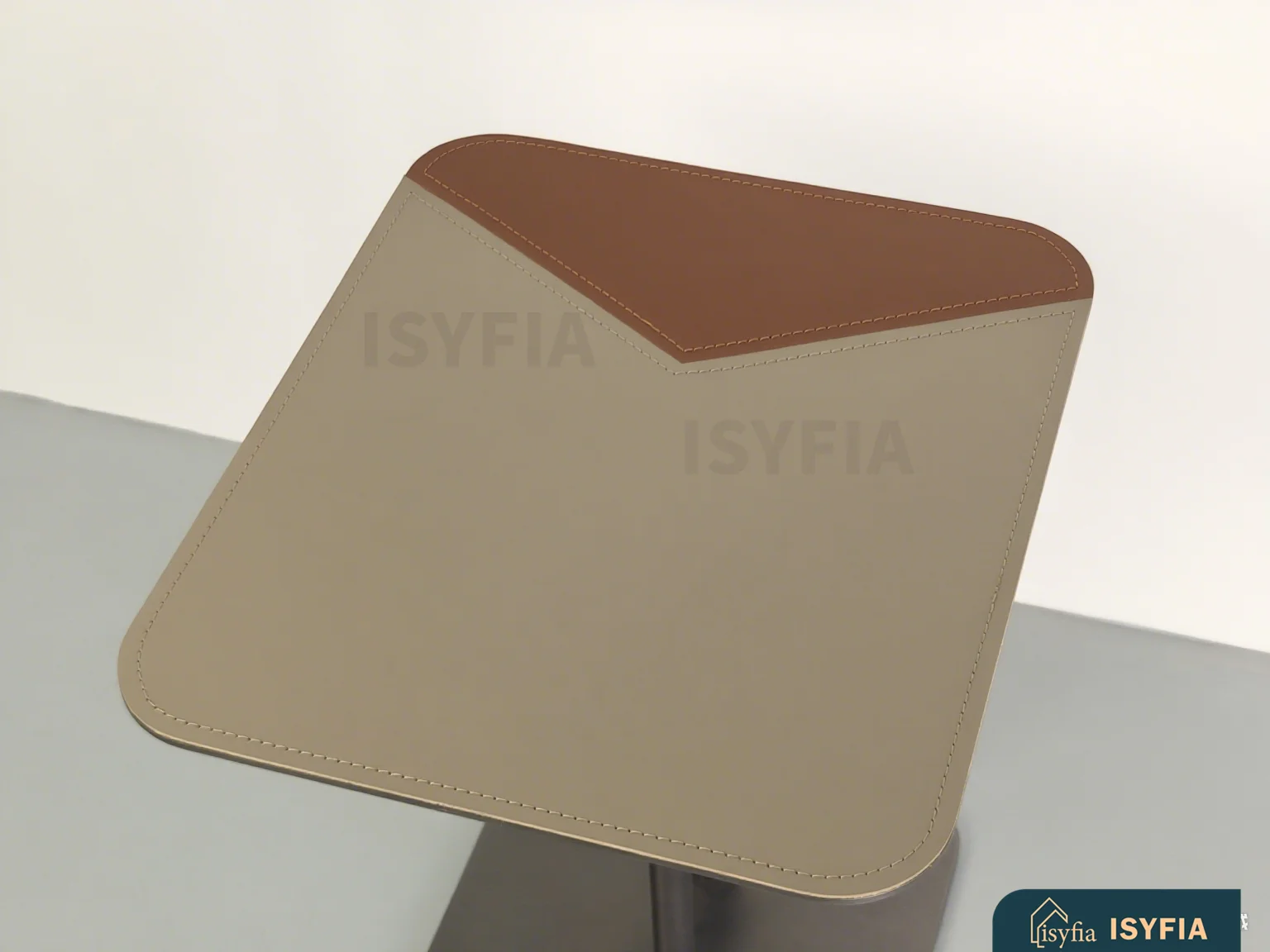 Mini Duotone Modern Minimalism Living Room Furniture Saddle Leather Corner Table with Metal for Home Use - Image 6