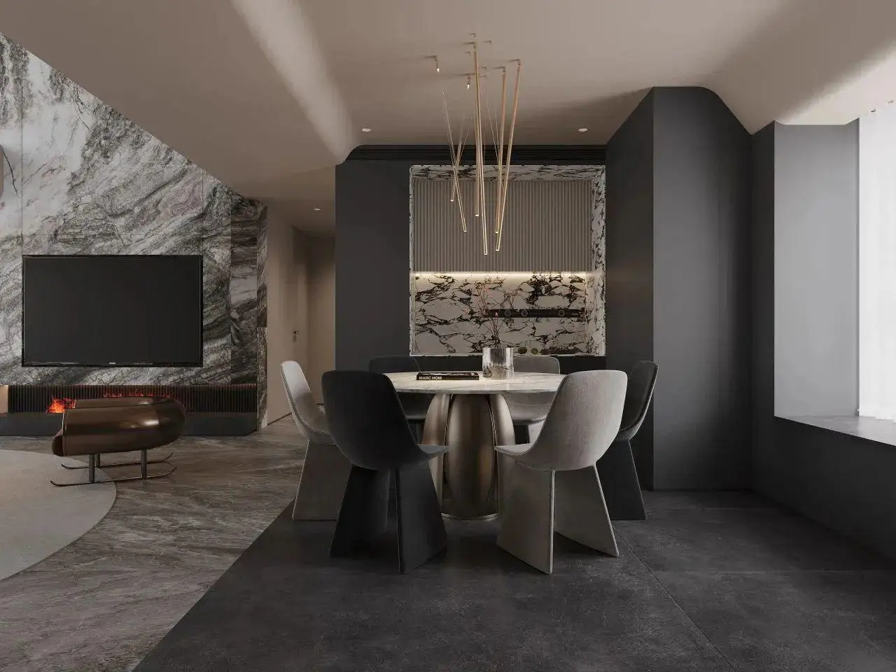 Kitchen Cabinets Dark Minimalist Style and Modern Style Customized Cabinetry One-Stop Turnkey Service Laundry Room Dining Room - Image 2