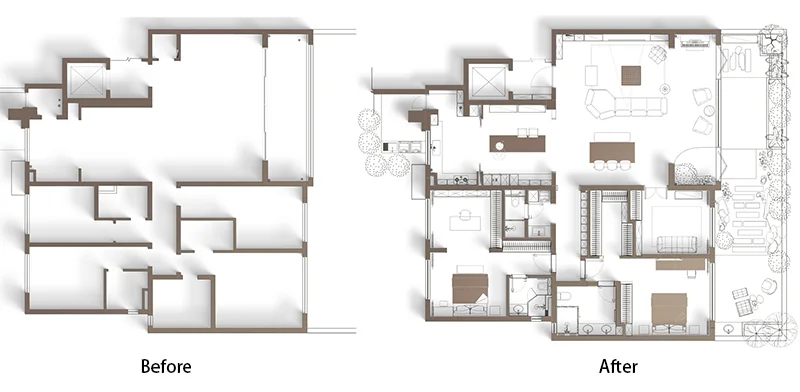 Solid Wood Home Furniture Full Design Kitchen Cupboard Set Islands Cabinet for Villa Apartment - Image 8