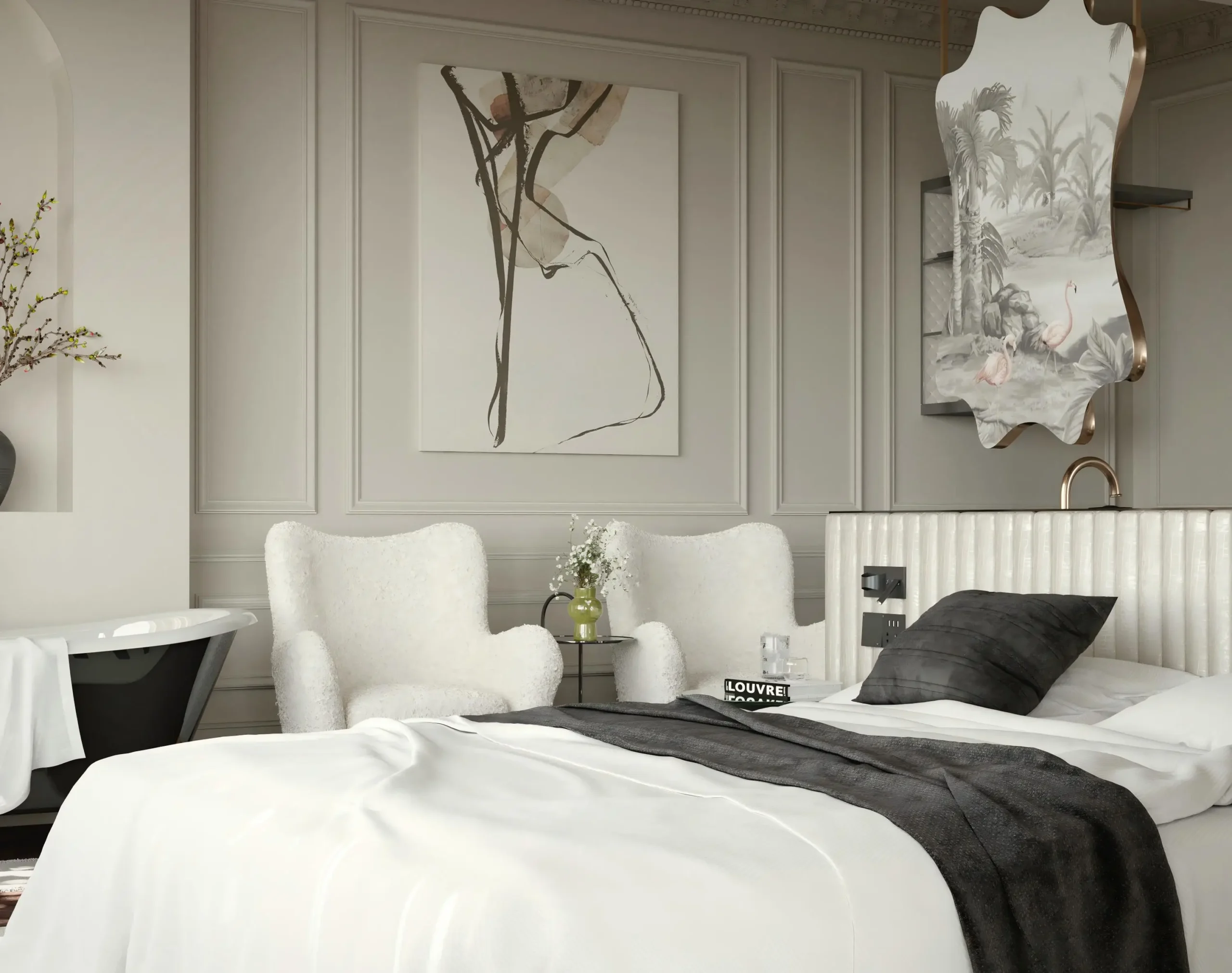 Modern Hotel Suite Furniture Hotel Design Suite King-Size Bed Suite King-Size Bed Suitcase Stand High-End Hotel Suite Furniture - Image 10