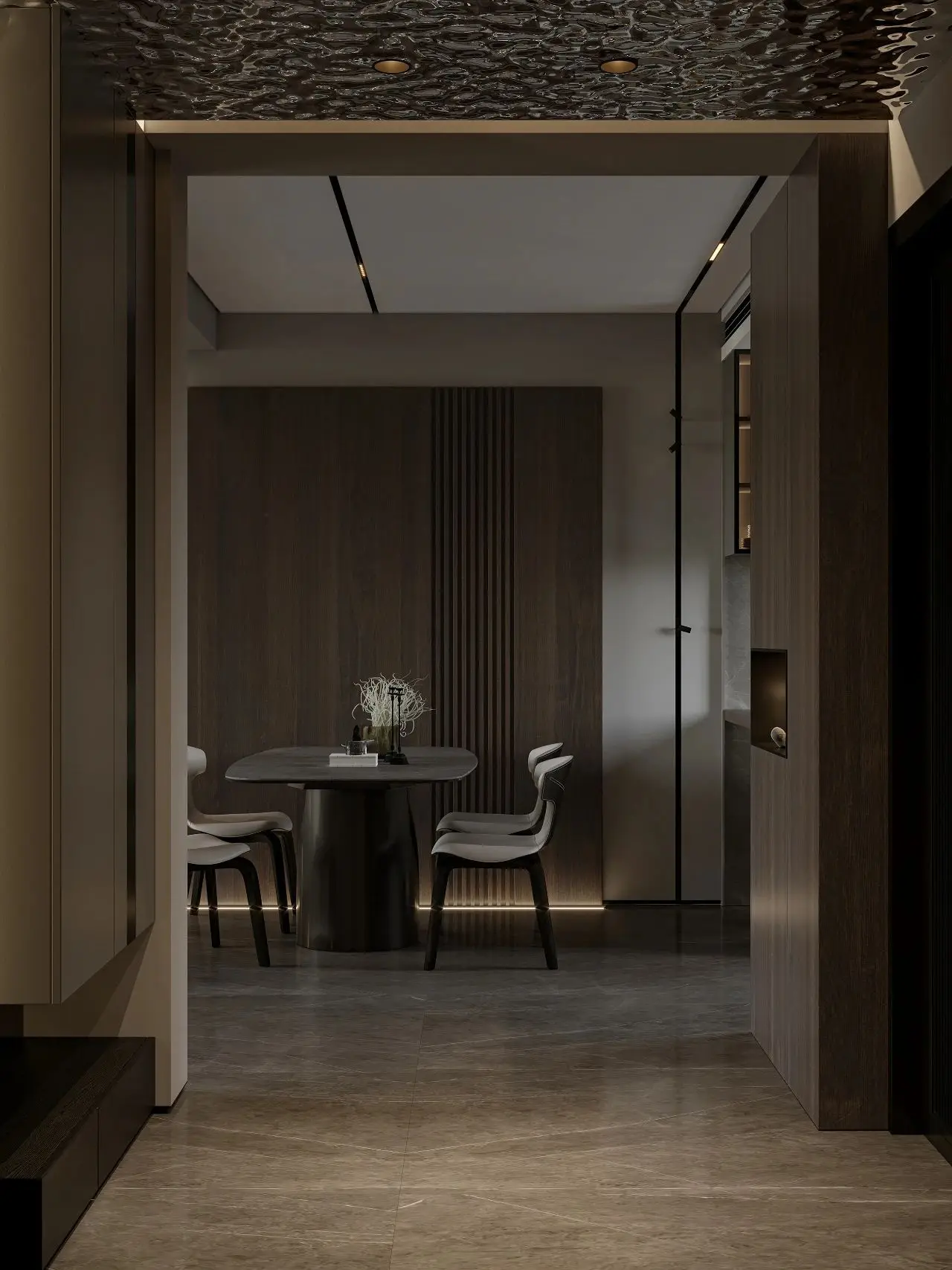 Apartment Villa Design Kitchen Cabinet Design Interior Design of High-Volume Villas Sofa Wine Cabinet Living Room - Image 4