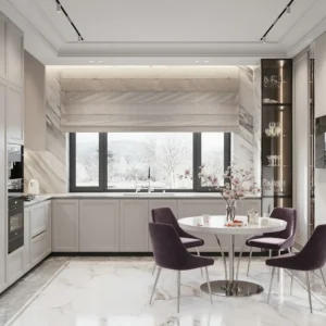 Apartment Villa Design Kitchen Cabinet Design Interior Design of High-Volume Villas Sofa Living Room TV Background Wall Design