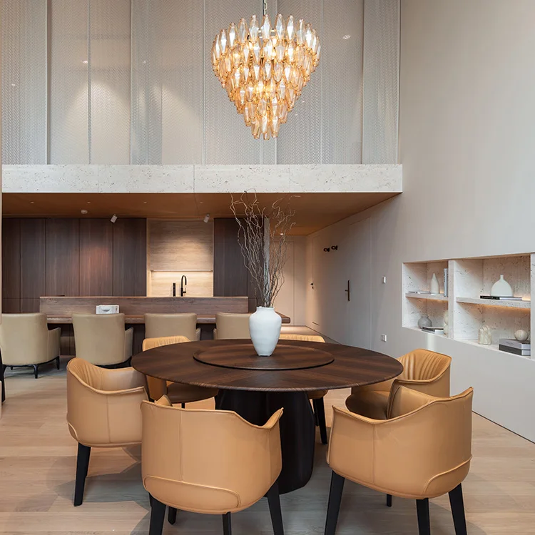 Modern High Quality Four-Seater Minimalist Style Yellow Genuine Leather Living Room Sofa Set for Villa Apartment - Image 3