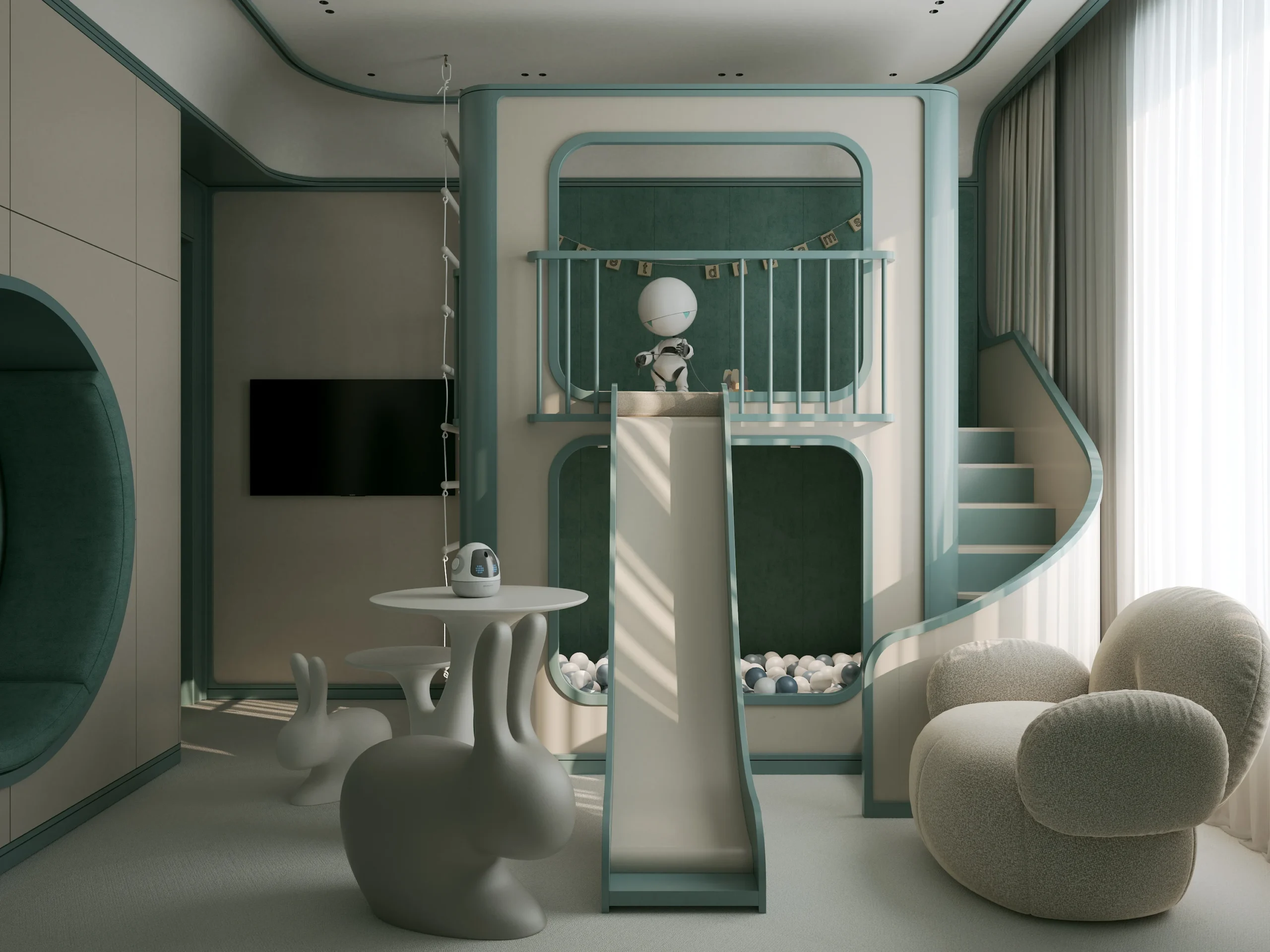 Custom-Made Wooden Modern Kids Room Customization Specially Designed Children Kid's Room Tree House Eco-Friendly Tree House - Image 7