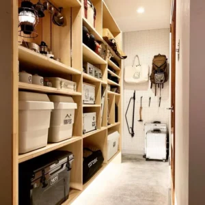 Villa Laundry Room Built-in Washing Machine Apartment Laundry Cabinet with Drawer Custom Storage Cabinet Laundry Room with Sink