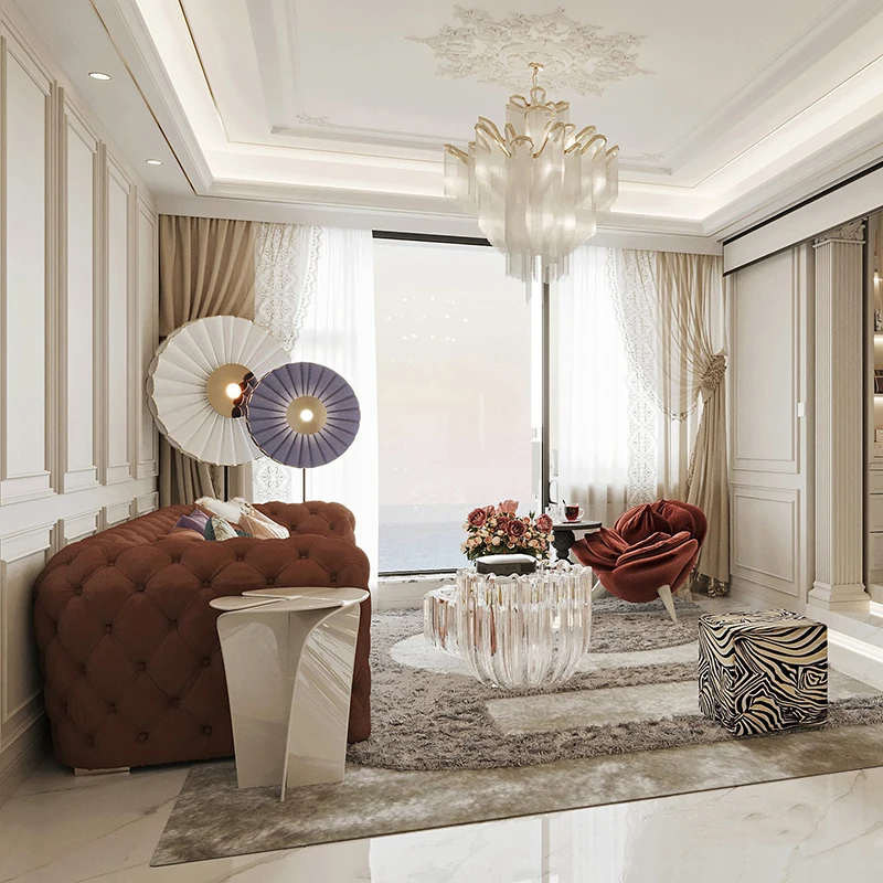 Luxury Modern Interior Design Service Work Living Room Furniture One Stop Solution Villa Apartment Hotel Suit Turnkey Solution