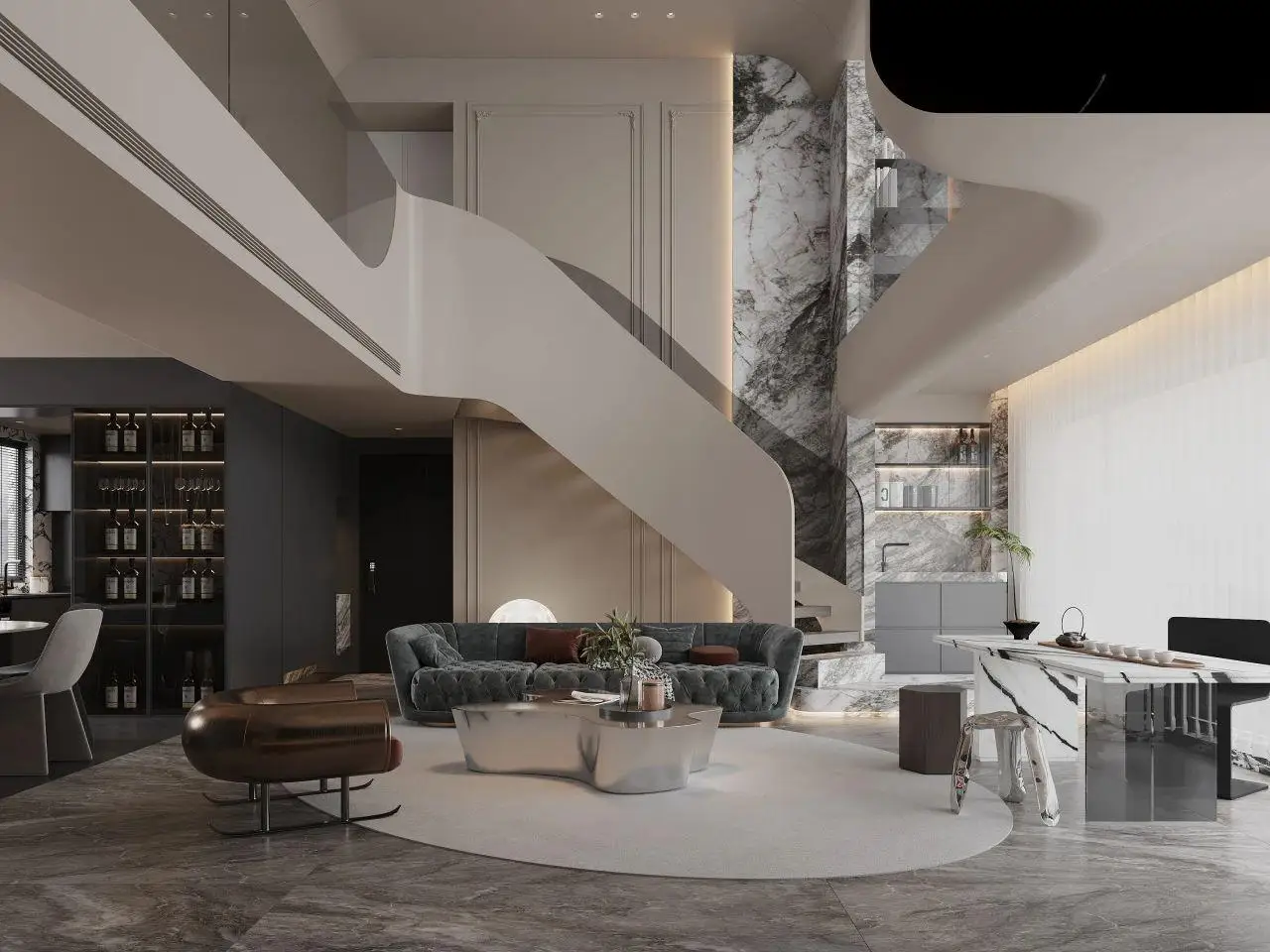 Kitchen Cabinets Dark Minimalist Style and Modern Style Customized Cabinetry One-Stop Turnkey Service Laundry Room Dining Room - Image 8