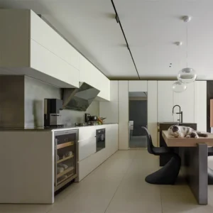 One Stop Solution Kitchen Furniture Set Melamine Board Cabinets Design Apartment 3D Interior Design Home Furniture