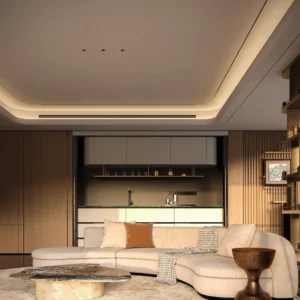 Kitchen Cabinet Design Interior Design of High-Volume Villas Sofa Wine Cabinet  Living Room Apartment Villa Design