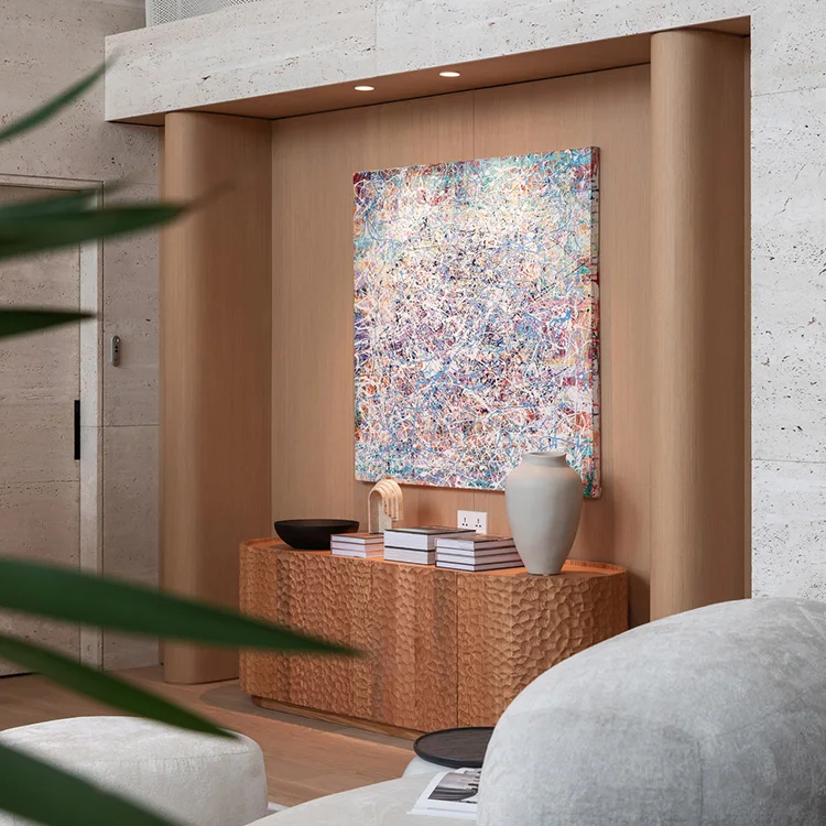 Custom Modern Luxury Kitchen Cabinet Solid Wood MDF PVC Door Finish Wood Grain Sink Islands Cabinet Apartment - Image 12