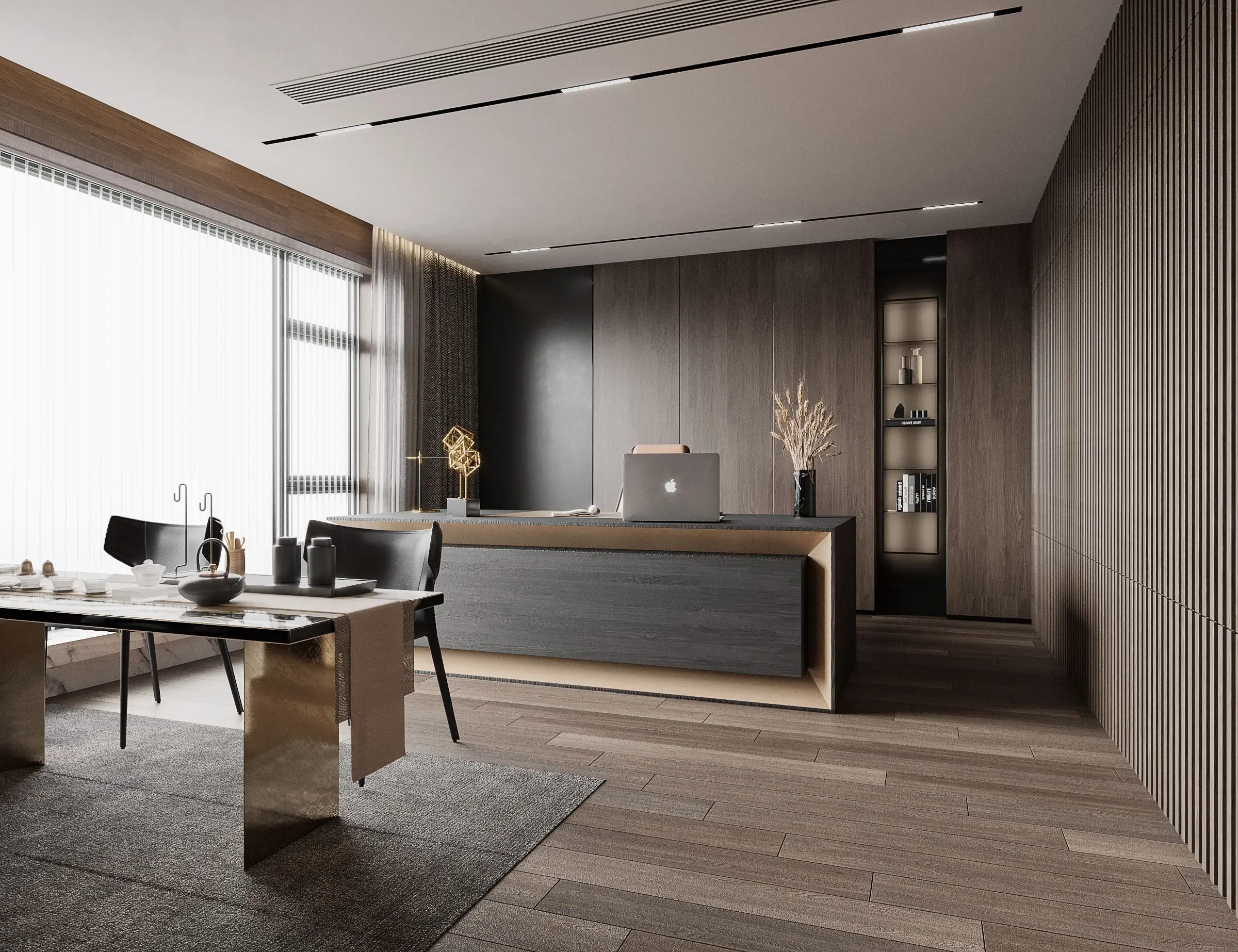 Office Furniture Book Shelf Executive Desk Premium Seat Office Building Desk Vanity Bathroom Suspended Aluminum-Frame Cabinet - Image 7