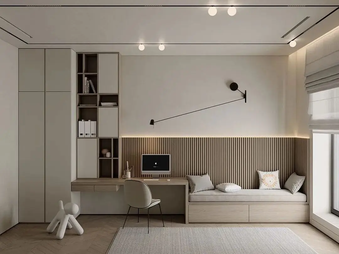 Custom-Made Modern Office Book Cases Study Room Open Bookshelf Open Bookcase Office Desk Household Desk Villa Office Furniture - Image 2