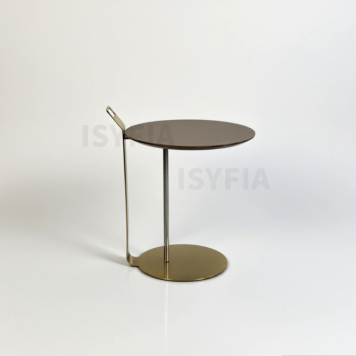 Outdoor and Indoor Metal Carbon Steel Side Coffee Table Round Panel Leather Metal Leg for Home Furniture