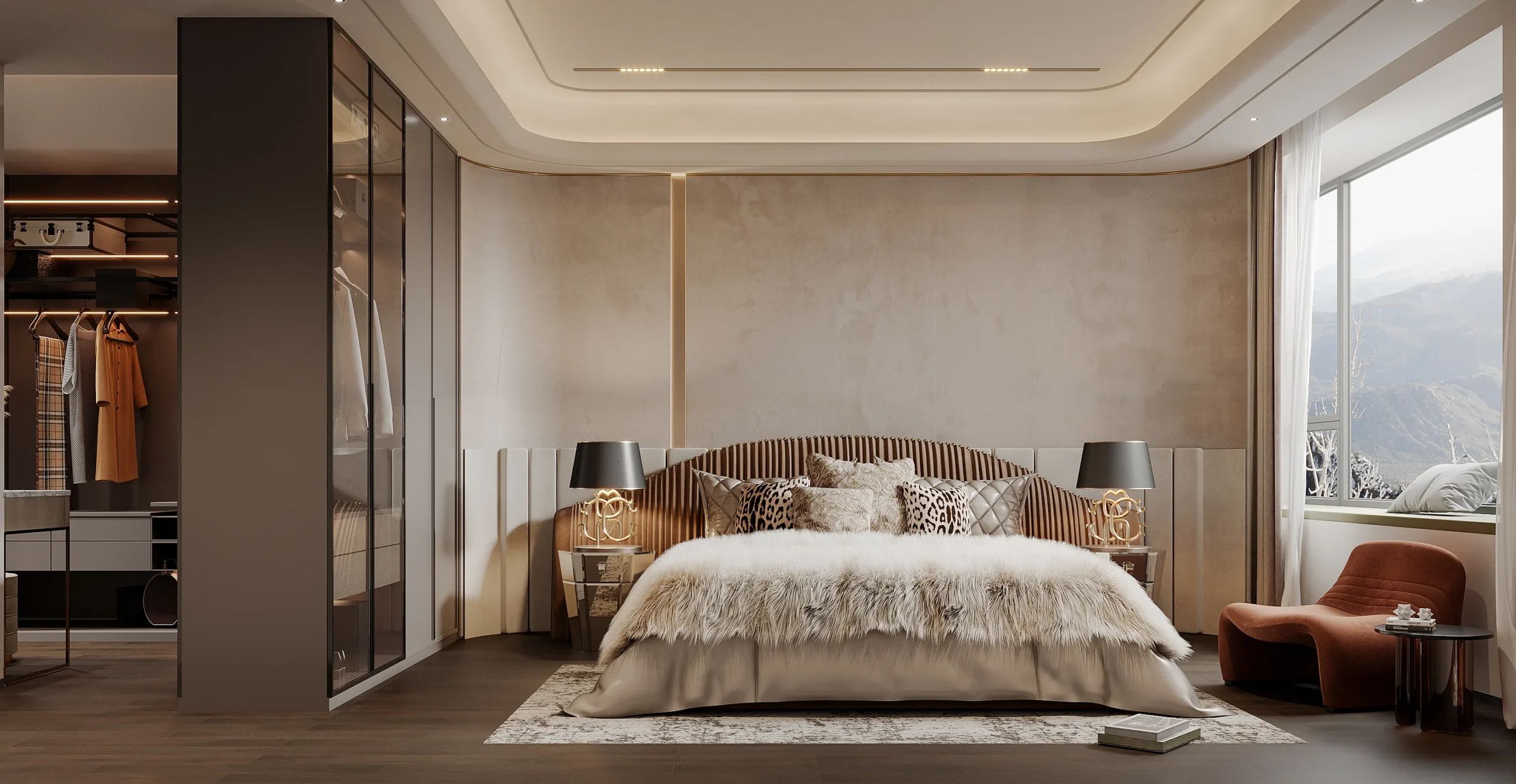 Villa Custom Designed Modern Kitchen Cabinets Open-Concept Hotel Walk in Closet Wardrobe Vanity Bathroom Open Garment Rack Area - Image 8