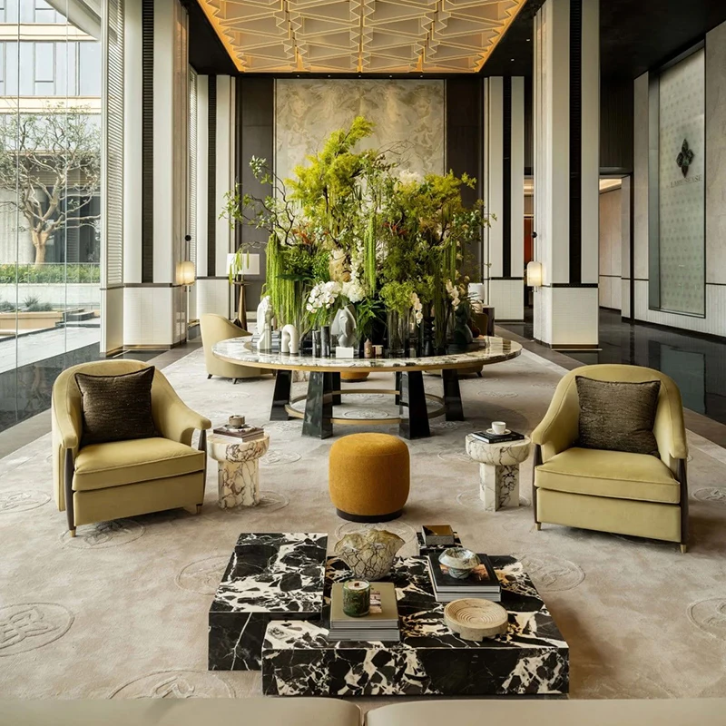 Modern Luxury Hotel Sofa Set Durable Soft Seat Garden Furniture for Resorts and Villas Patio Furniture Set - Image 3