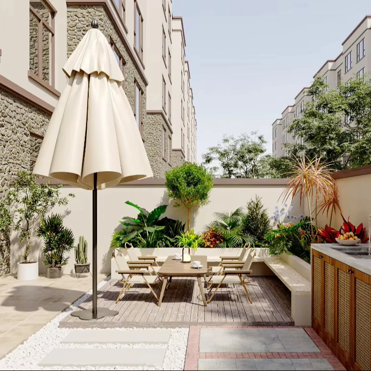 Modern Outdoor Lounge PE Rattan Sofa Aluminum Garden Furniture for Dining Courtyard Hotel Villa Park Use - Image 3