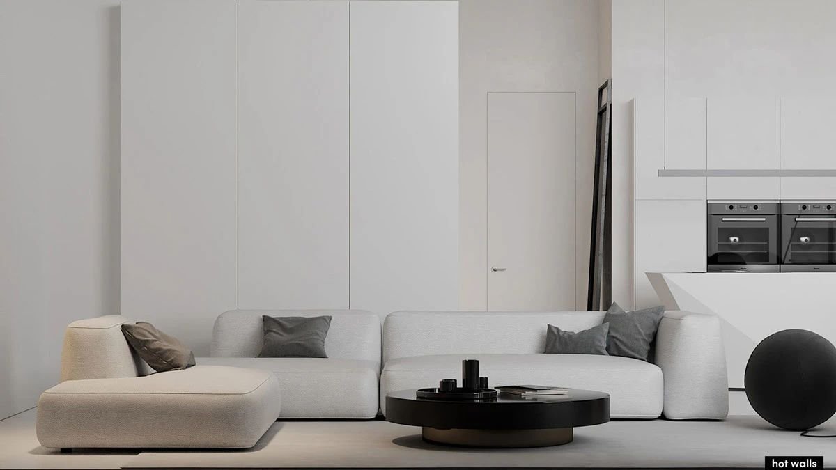 Modern Minimalist Style Design Kitchen Island Villa White Melamine Dark-Color Cabinet Kitchen Cabinet Set Marble Kitchen Island - Image 7