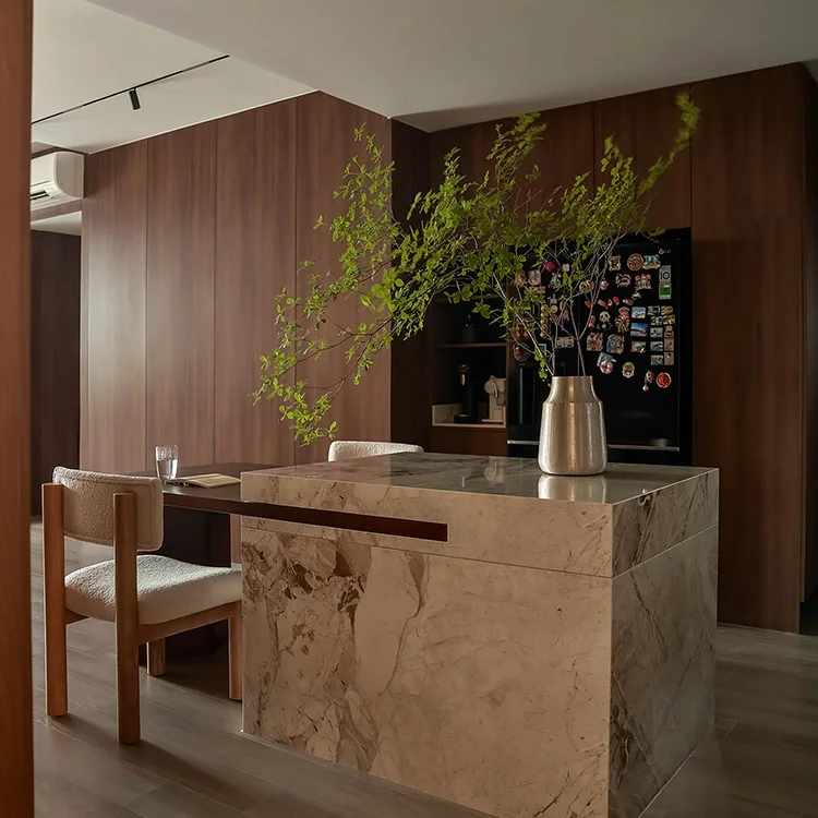 Manufacturers One Stop Project Kitchen Luxury Solid Wood Walnut Custom Storage Cabinet Modular Full Kitchen Cabinets - Image 4