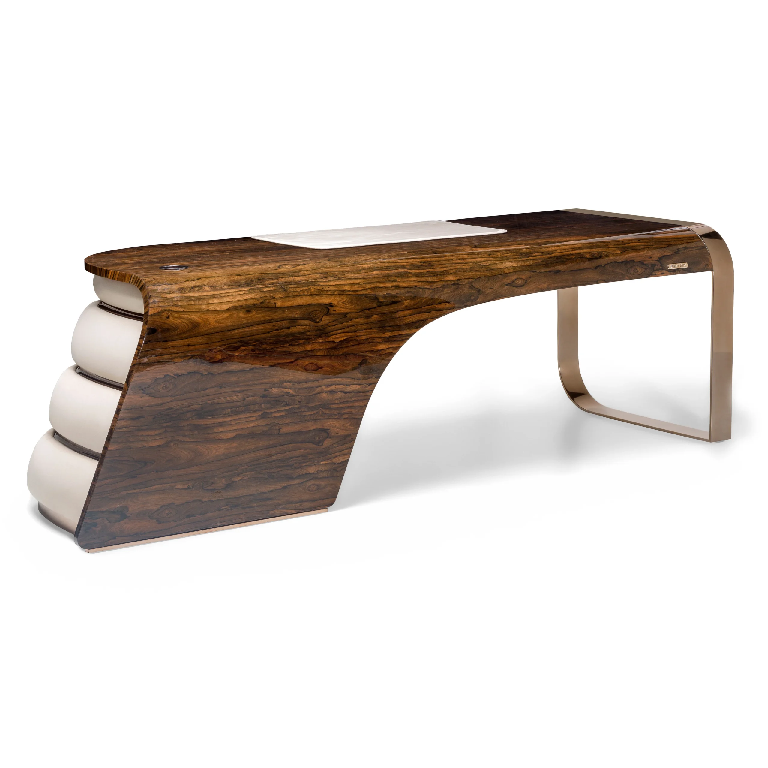 Modern Luxury Executive Office Desk Set Home Manager Gold Desk Chair Stainless Steel Extendable Feature - Image 3