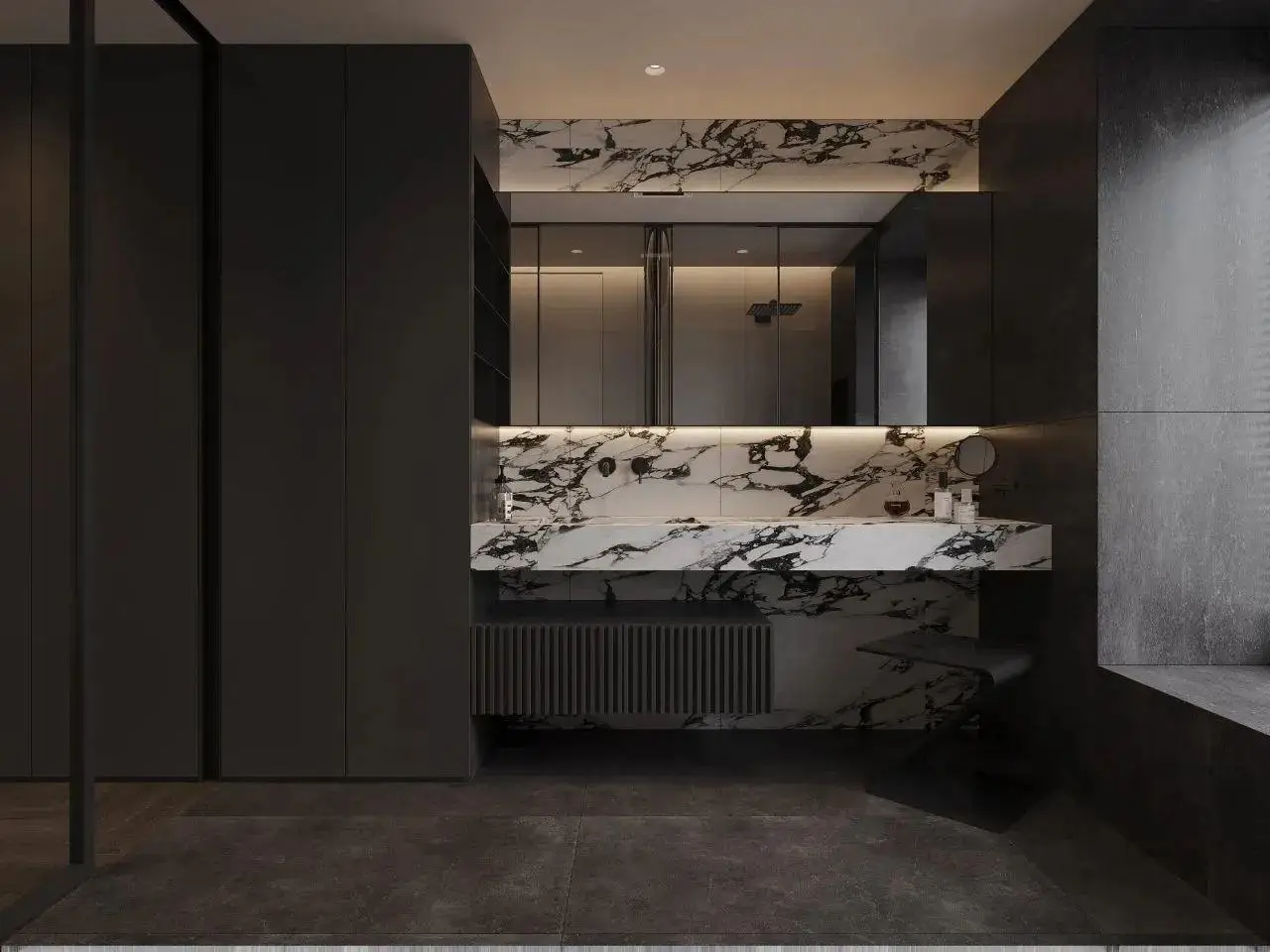 Kitchen Cabinets Dark Minimalist Style and Modern Style Customized Cabinetry One-Stop Turnkey Service Laundry Room Dining Room - Image 5