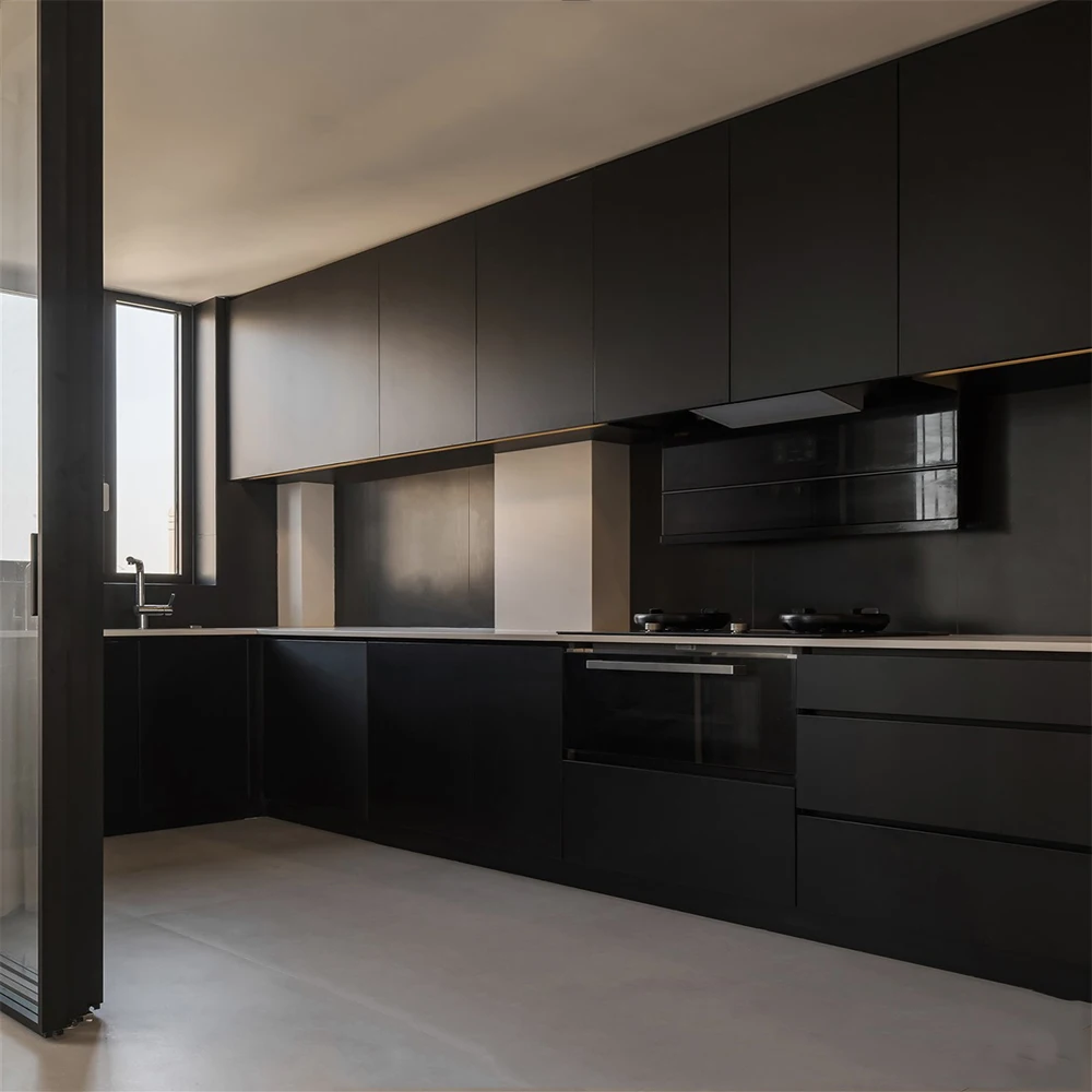 French Lift-Up Wood Kitchen Cabinet Stainless Modular Cabinets on Sale Wood Material - Image 11