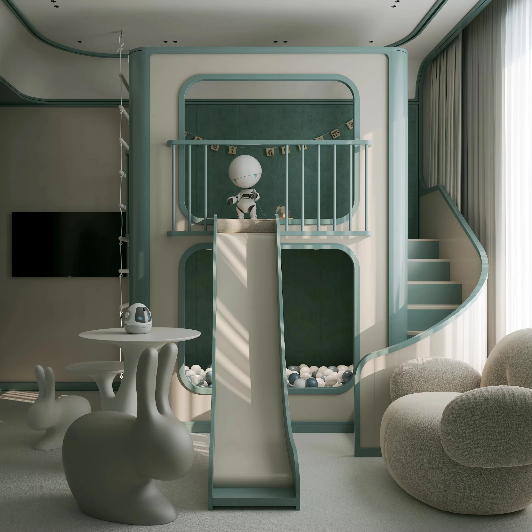 Custom-Made Wooden Modern Kids Room Customization Specially Designed Children Kid's Room Tree House Eco-Friendly Tree House - Image 2