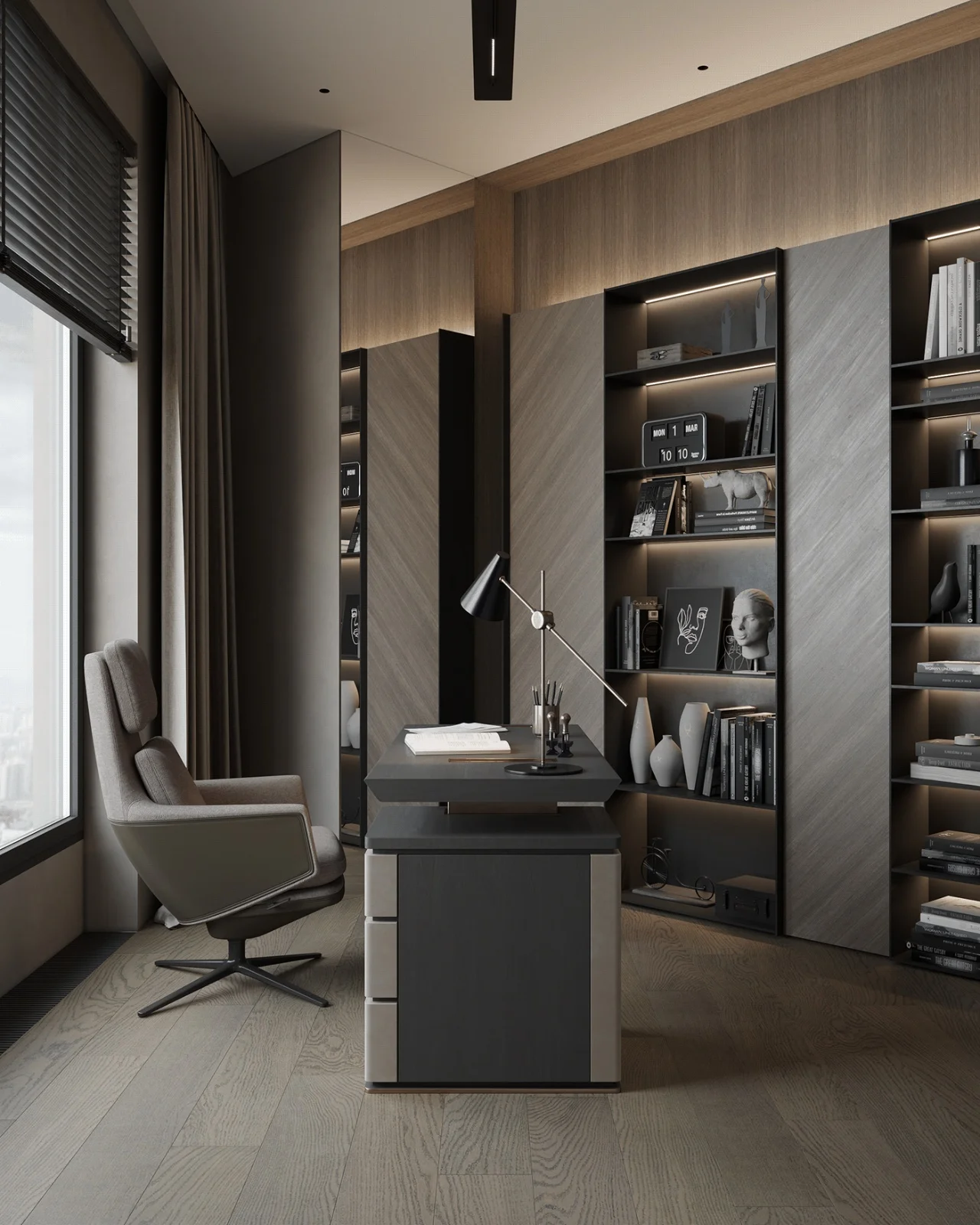 Modern Hotel Bedroom Furniture Set with Comfortable Bed Nightstands Wardrobe and Elegant Design - Image 3