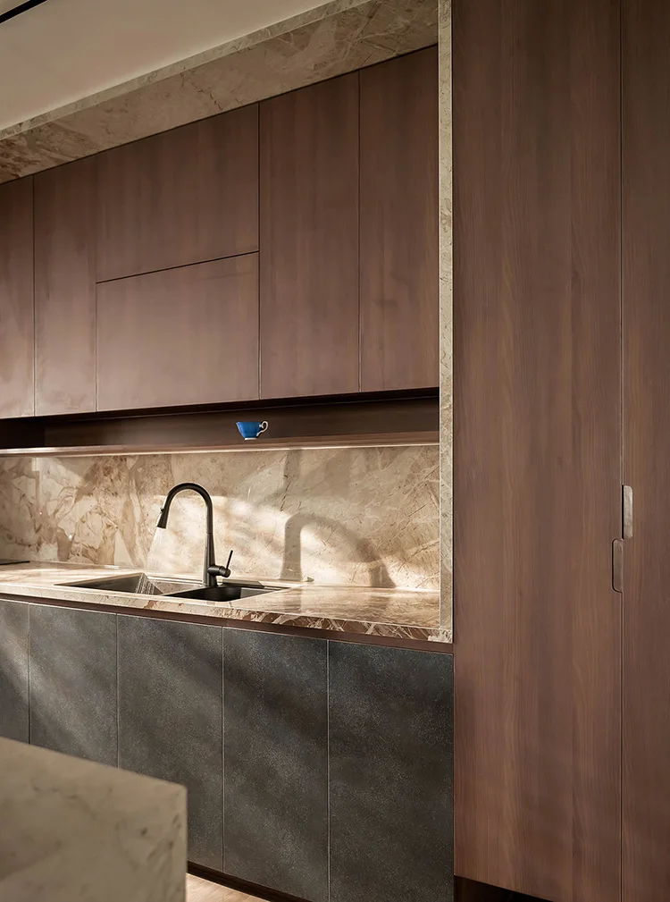 Manufacturers One Stop Project Kitchen Luxury Solid Wood Walnut Custom Storage Cabinet Modular Full Kitchen Cabinets - Image 2