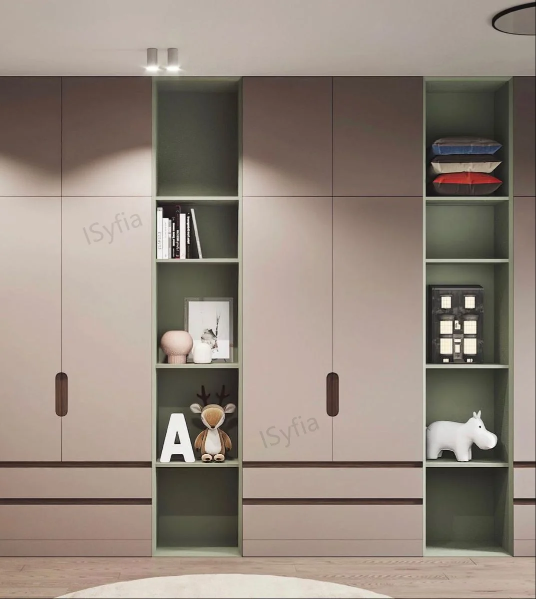 High Quality Melamine Wood Decorative Cabinet DIY Children's Wardrobe for Bedroom Design Light Home Furniture for Apartment Use - Image 14