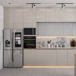 Professional Customized Kitchen Cabinets with Lacquer or Laminated Finish for Retail Export High-end Villa Luxury Mansion Island