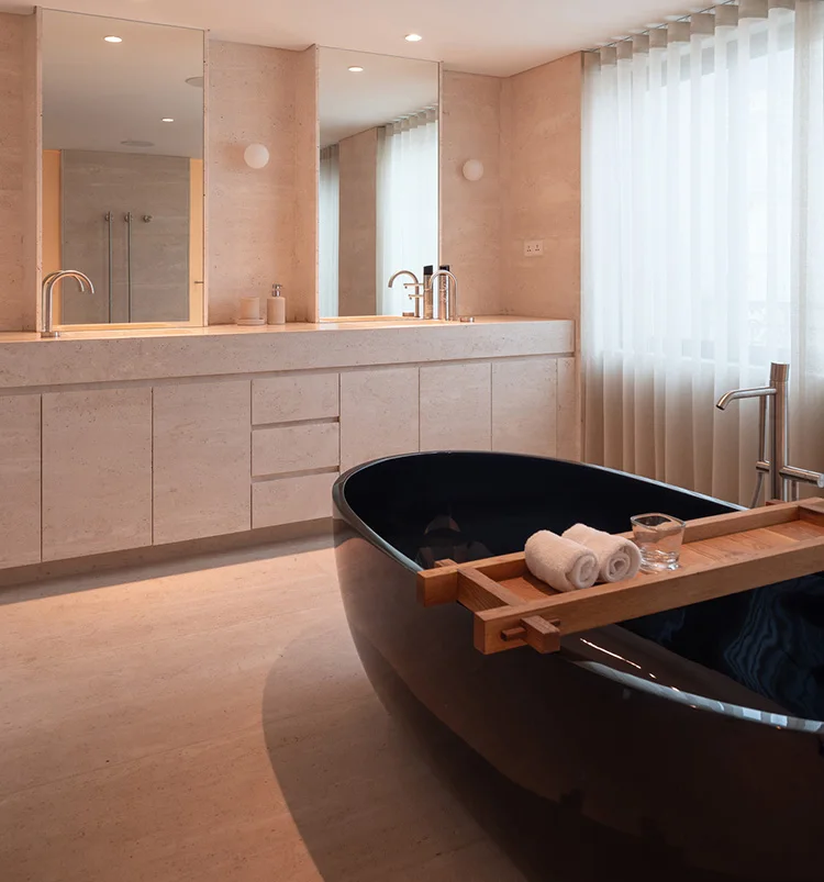 Custom Modern Luxury Kitchen Cabinet Solid Wood MDF PVC Door Finish Wood Grain Sink Islands Cabinet Apartment - Image 14