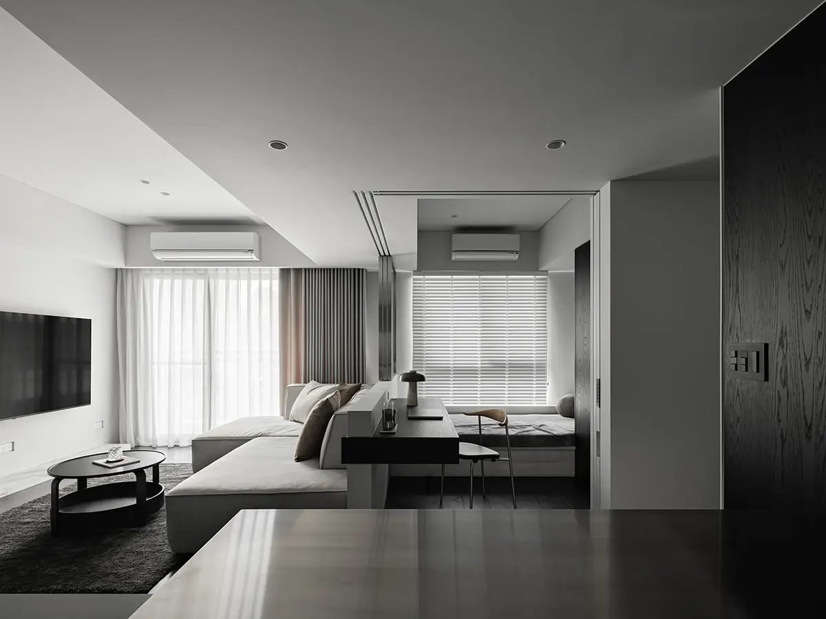 Dark Black Kitchen Cabinet Modern Melamine Board Wood Modular Stainless Steel Cabinet Furniture Apartment Villa Island Cabinet - Image 8