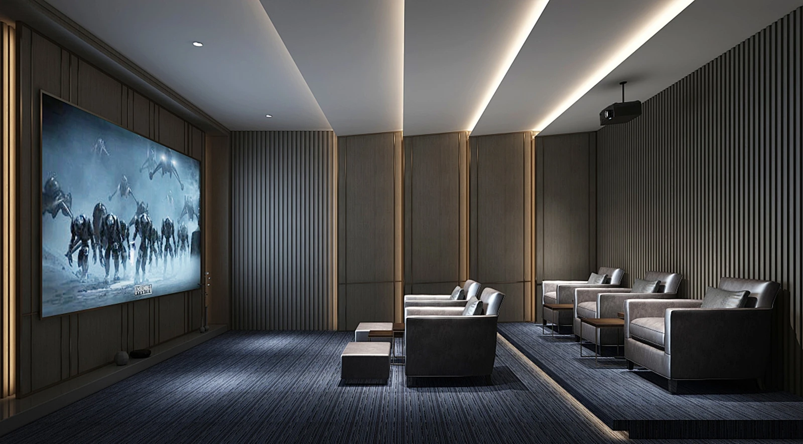 Home Theater Private Theater Family Room Multimedia Room Dedicated Home Theater Living Room Home Theater Compact Home Theater - Image 13
