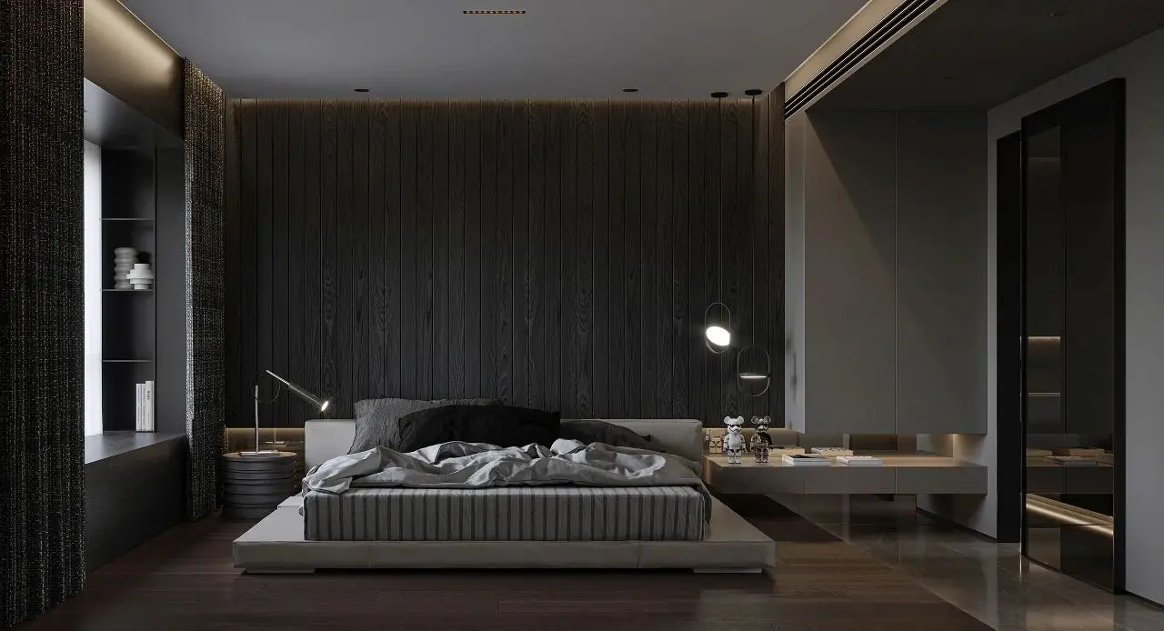 Apartment Villa Design Kitchen Cabinet Design Interior Design of High-Volume Villas Sofa Wine Cabinet Living Room - Image 6