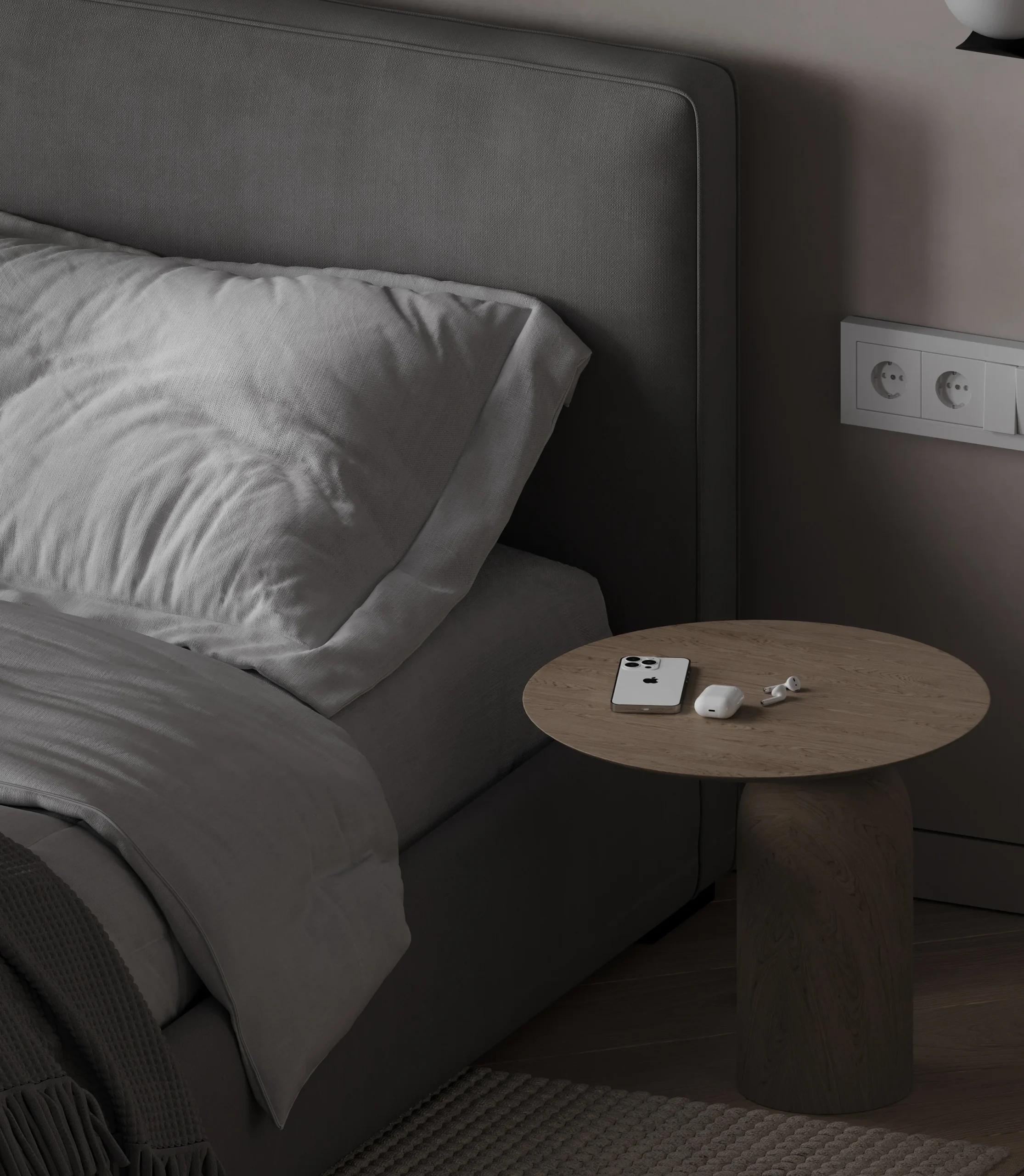 Apartment Villa Design Wardrobe Design Interior Design of High-Volume Villas Bedroom Glass Door Cabinet Dark Wabi-Sabi Style - Image 8