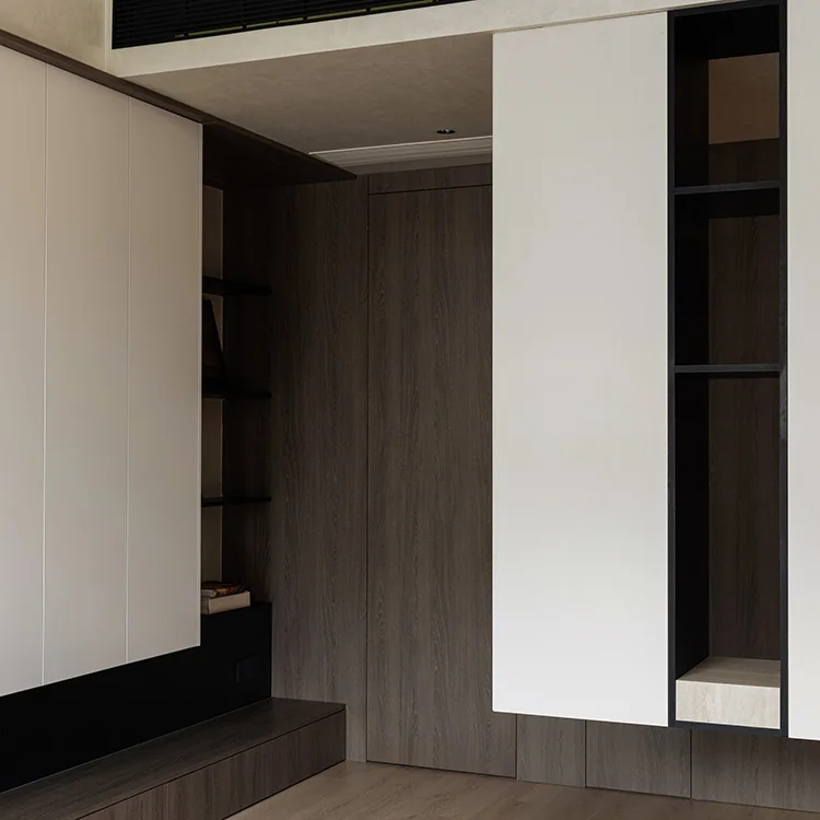 Modern Glossy Minimalism Solid Wood Kitchen Cabinet Home Improvement Panel Cupboard Design for Villa Apartment Dining Room Sets - Image 4